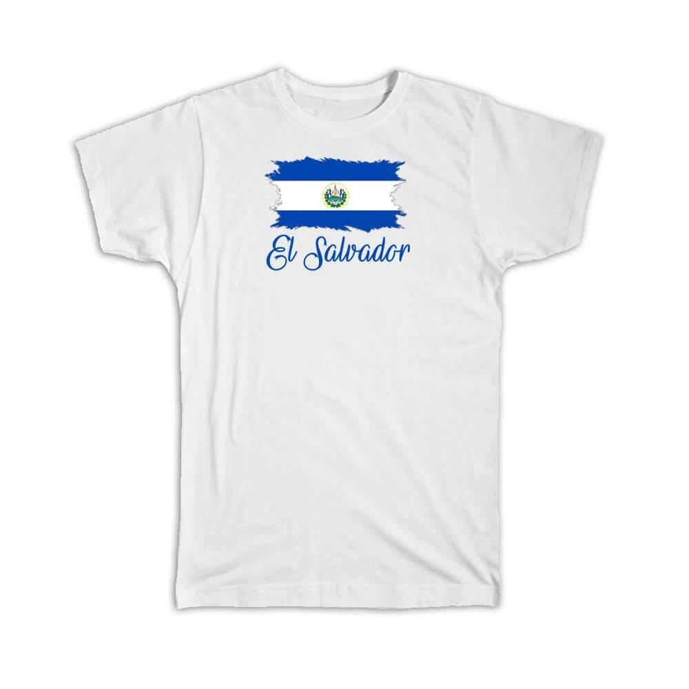 Gift T-Shirt : El Salvador Flag Salvadorean Country Expat S