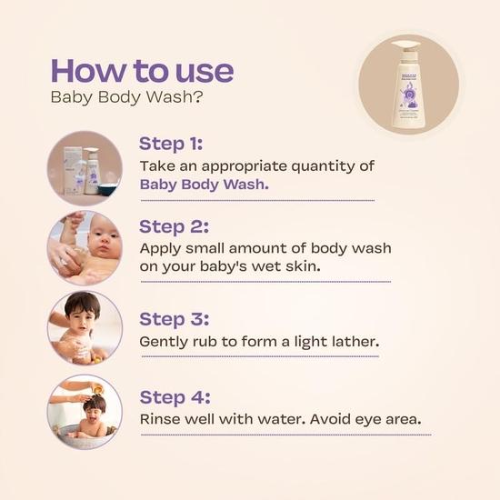 Maate Baby Body Wash (250 Ml) | With Ayurvedic Herbs Beetroot, Manjistha & Neem Extracts | Body Wash for Dry & Sensitive Skin | Soap Free | Body Wash