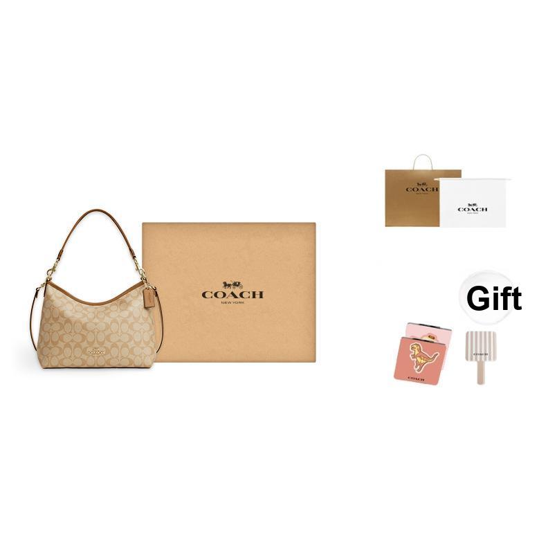Coach Laurel 31 Commuter Large Capacity Detachable Shoulder Strap Tote Bag Women Tote Bag Light-Khaki CR149-IMNLJ