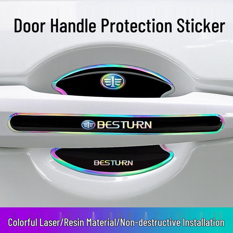 Seven-Color Scratch-Resistant Resin Door Bowl Sticker for FAW Besturn B30/B50/B70 Cars