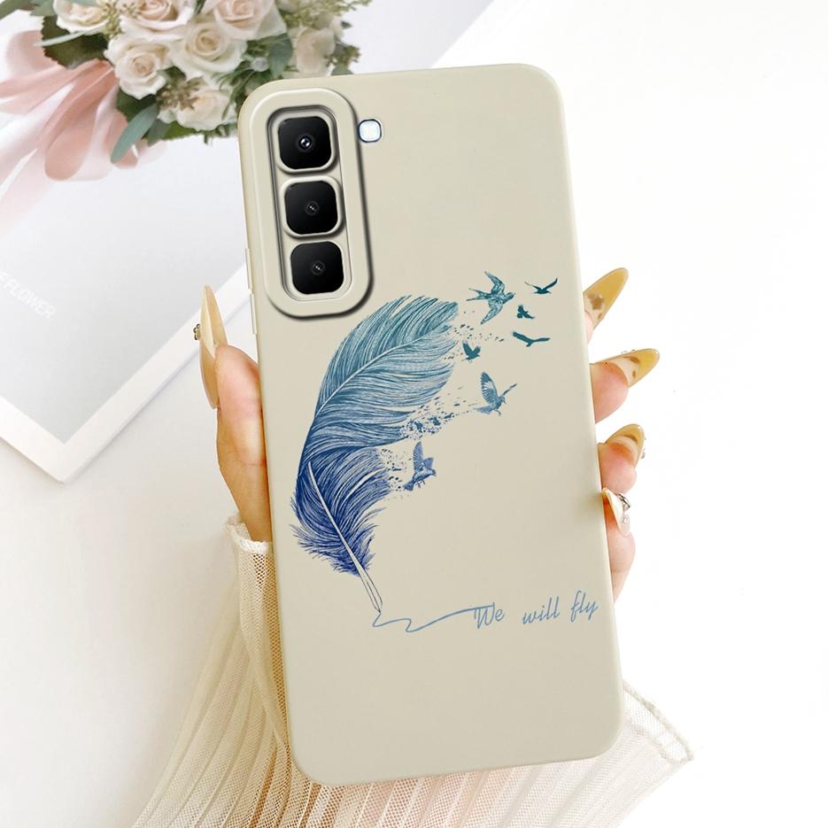 For Infinix Hot 70 5G Case X6895 X6895B Pretty Girl Sunflowers Painted Cover Soft TPU Phone Case For Infinix Hot 70 Hot70 Fundas