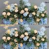 Wedding Aisle Blue Artificial Flower Row Decoration