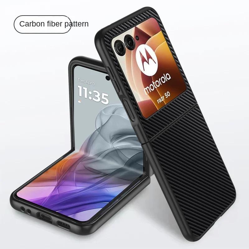 Luxury Premium Leather Cover for Motorola Razr 50 Ultra Moto Razr 50 50 Ultra 2024 Razr40 2023 Shockproof Hard Plastic Phone Case