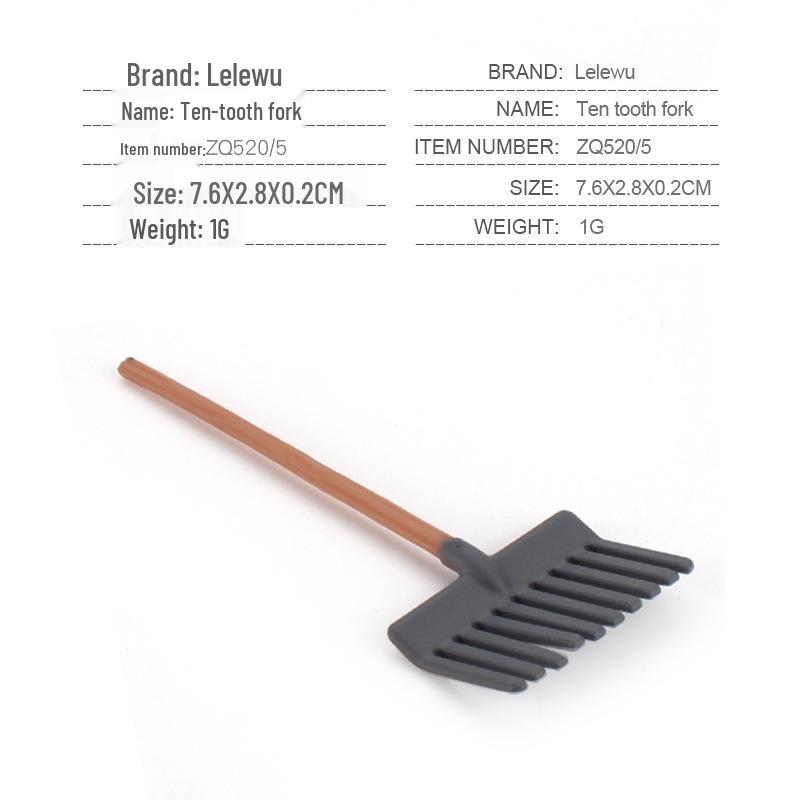 Handmade Farm Tools Set: Forage Fork, Lawn Mower, Brush, Sand Table Accessories