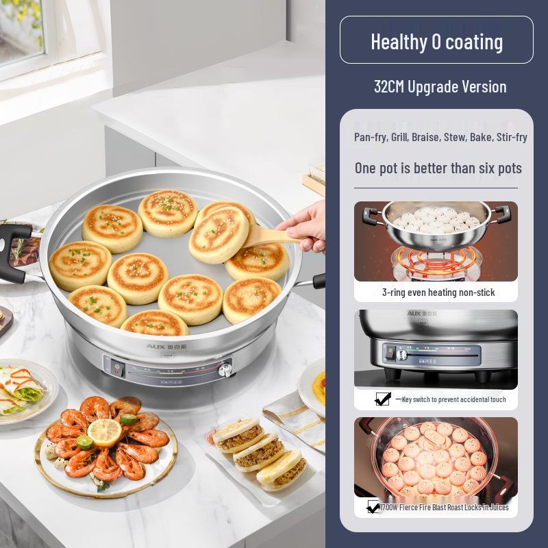 

Aux 304 Stainless Steel Multi-Functional Electric Griddle & Pancake Maker
