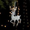 2pcs With Sequins Snowflake Hanging Ornaments Clear Christmas Tree Hanging Ornaments  Shopping Mall