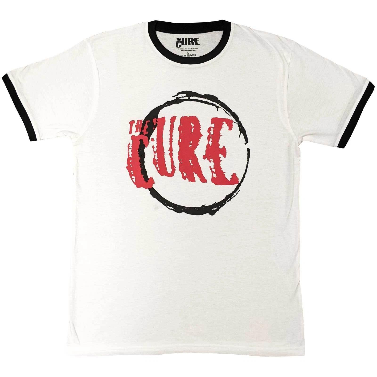 The Cure Унисекс Футболка-рингер: Круглый логотип (Маленький) 4XL
