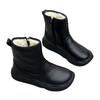 Casual Round-toed Thick-soled Comfortable Side-zipper Soft-top Women's Boots, Cotton Boots, Women's Shoes
