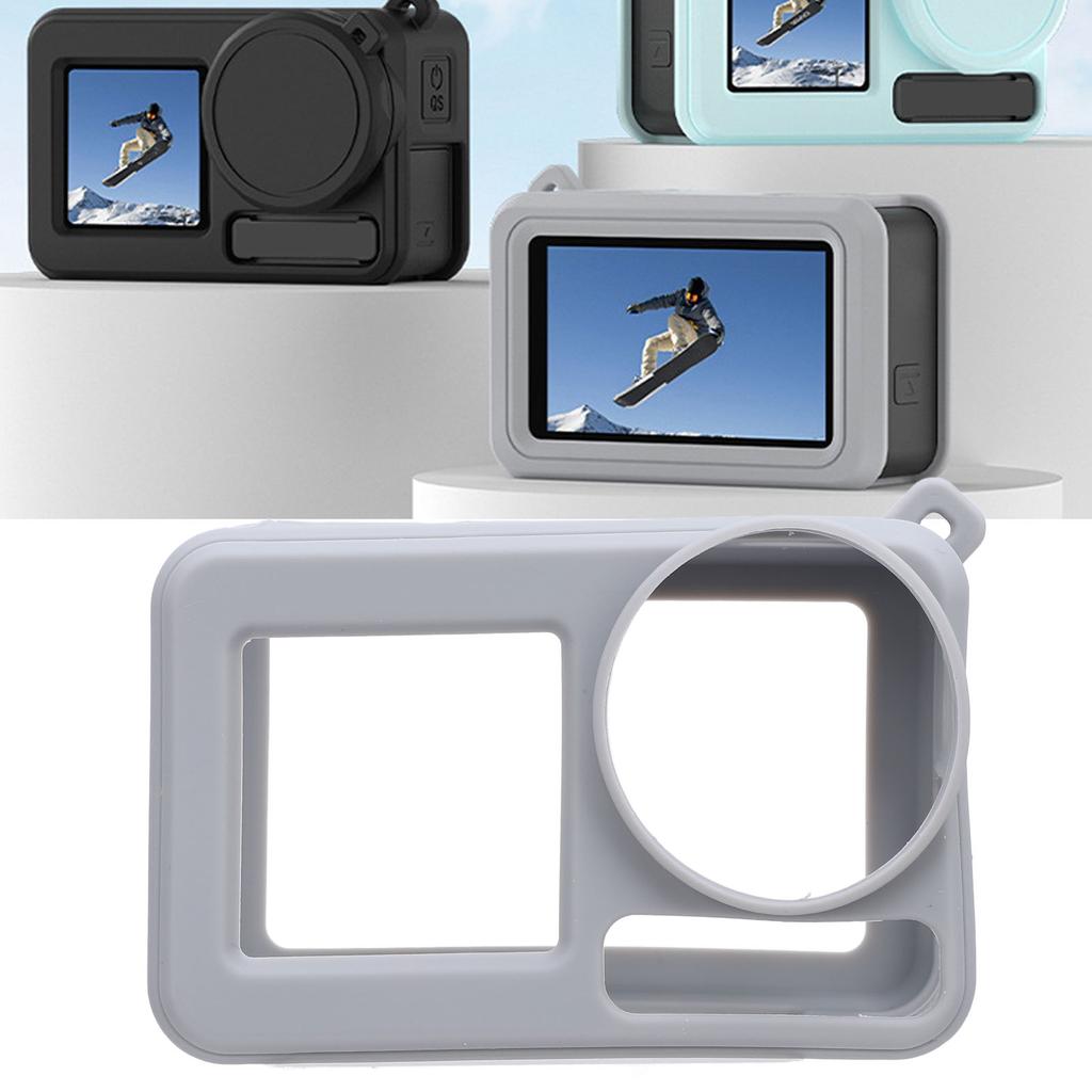 Silicone Case for Action 5 Pro Washable Soft Anti Collision Sports Camera Silicone Cover with Lens   Lanyard