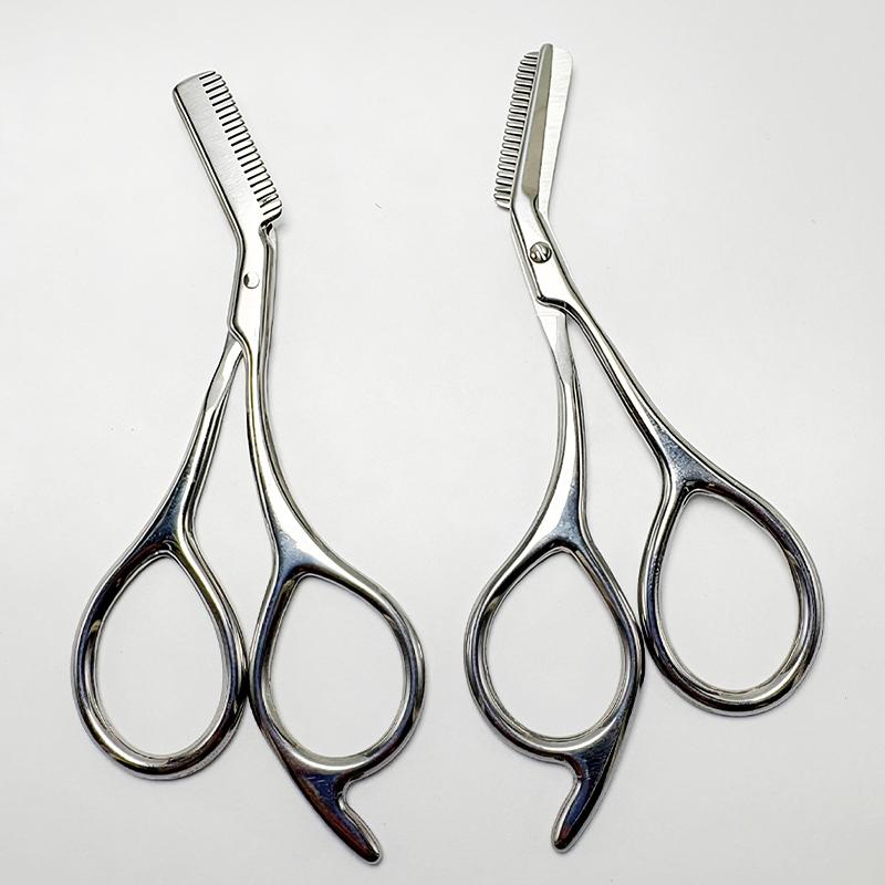 Stainless Steel Eyebrow Scissors With Comb Precision Shaping & Grooming Facial Hair Grooming Tool Perfect Face Care Tool