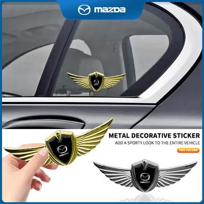 Car Styling 3D Chrome Metal Corporation Emblem Car Body Wings Stickers For Mazda 5 6 Axela CX-5 CX-7 MX-5 Auto Decoration