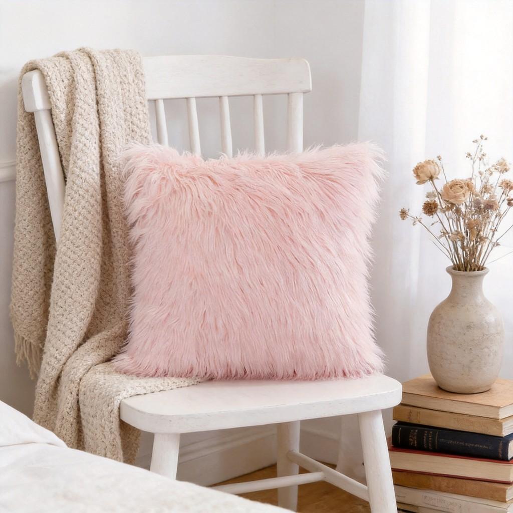 Modern Minimalist Plush Pillow Cover With Velvet Fabric For Living Room Decor