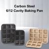 Forma do muffinek 6/12 komorowa, kwadratowa, do pieczenia w kuchni, nowa tacka na muffinki, gadżety domowe