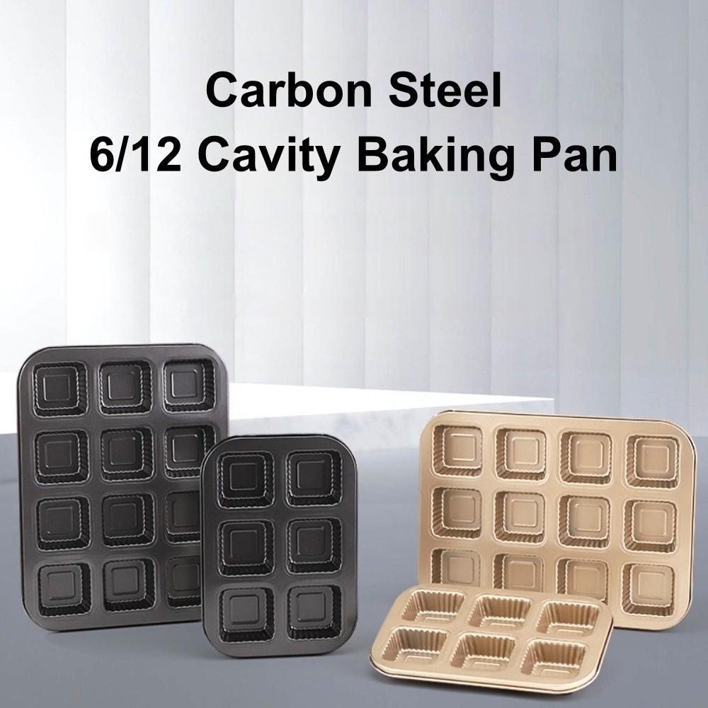 Forma do muffinek 6/12 komorowa, kwadratowa, do pieczenia w kuchni, nowa tacka na muffinki, gadżety domowe