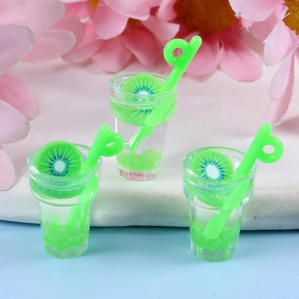 Leuchtende Mini-Getränkeflasche aus Kunstharz, DIY-Miniatur-Milchteetasse, Ornament, 3D-Lebensmittelspielzeug