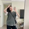 Women Pullover Vest Sweater 2022 Solid Casual Sleeveless with Waistband and Early Autumn Knitted Pullover Vest Sweater Female