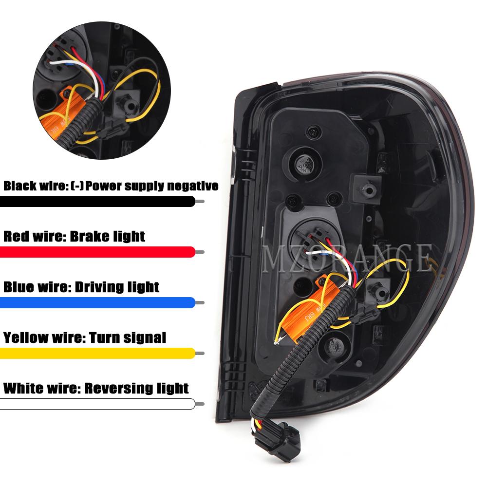 LED Rear Tail Lights For Mitsubishi L200 Triton Colt 2005-2014 Turn Signal Warning Light Brake Fog Driving Lamp Car Accessories