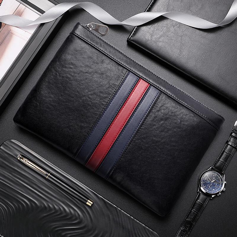 SCHWARZETIENNE Pánská kožená chytrá protizlodějská spojka