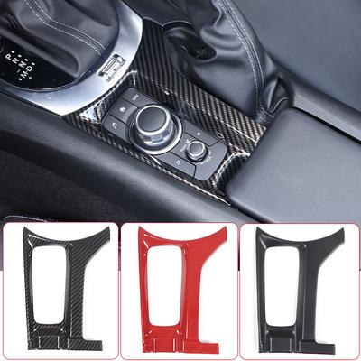 For Mazda MX-5 ND 2016-2026 ABS Carbon Fiber Car Handbrake Panel Frame Central Media Button CoverSticker Accessories
