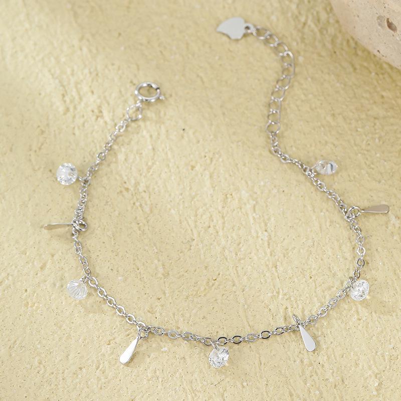 

Elegant Zircon Water Drop Bracelet - 925 Sterling Silver Starry Design for Women 925 Silver
