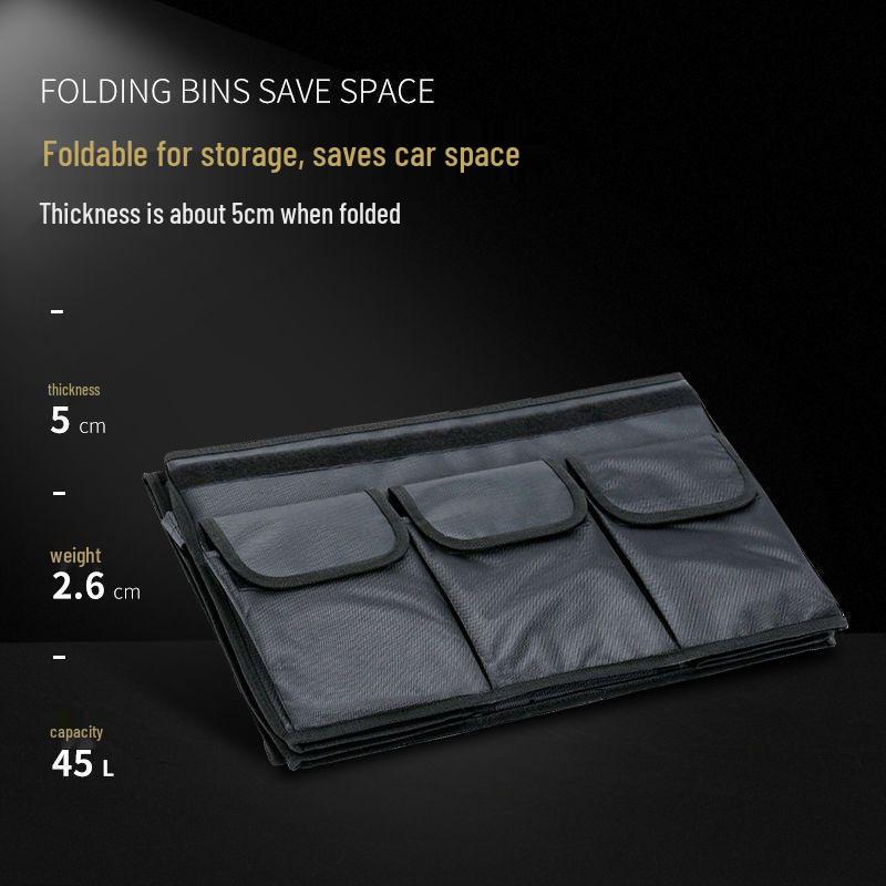 Organizador de Maletero de Gran Capacidad: Caja de Almacenamiento Plegable para Coche de Tela Oxford