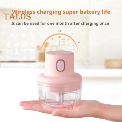 Electric Garlic Masher Mini Wireless Food Chopper USB Rechargeable Vegetable Cutter Portable Food Processor for Chili Spice Meat Nuts One-Touch