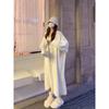 Elegant Vintage Knitted Coat Winter Soft Loose Jacket Korean Casual Autumn Winter Fur Cardigan Women Solid Color Long Sweaters