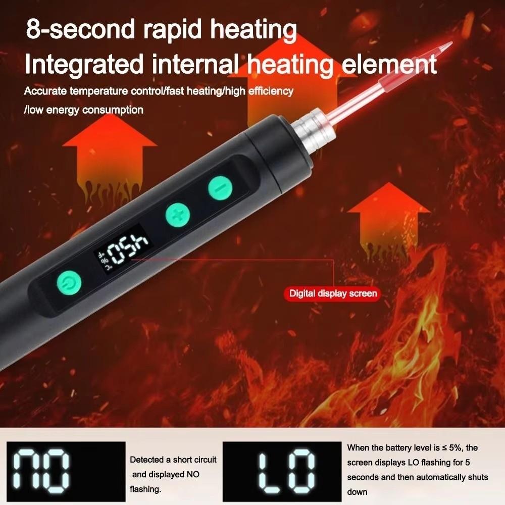Adjustable Temperature USB Soldering Iron Speed Heating Welding Tool Kit Pen  Electronic Repair