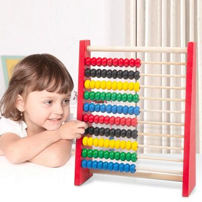 Hölzerner Abakus für Kinder Bunte Perlen Intelligenzentwicklung Pädagogisches Spielzeug für Kinder Montessori Spielzeug Mini Kinderspielzeug