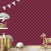 Burgundy and Red Halloween Checkered Wallpaper for Living Room and Bedroom 50x1000