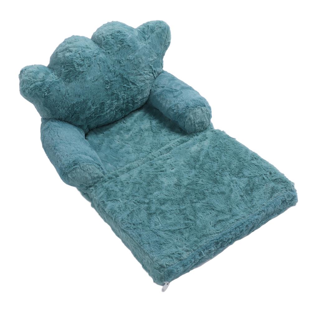 Rozkládací křeslo Zelená Rozkládací pohovka Crown Roztomilá měkká pohodlná dětská pohovka pro chlapce Dívky Home