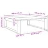 Artisan Oak Coffee Table 100 x 100 x 35 cm Engineered Wood