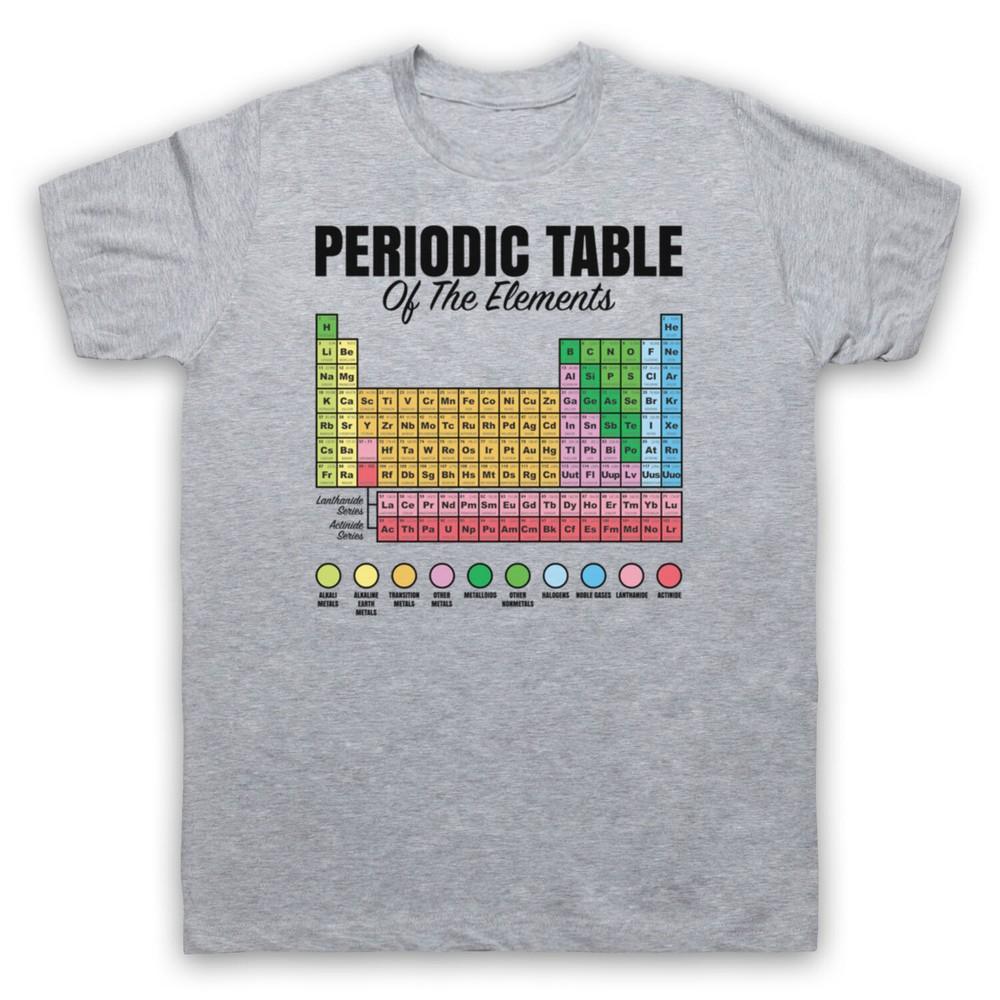 

Periodic Table Of Elements Geek Nerd Science Chemistry Mens And Womens T-Shirt 4XL