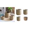 Planter Basket Hand Woven Plant Flower Pots Cover with Plastic Liner Plant Pot Storage Basket Farmhouse Plant Pot