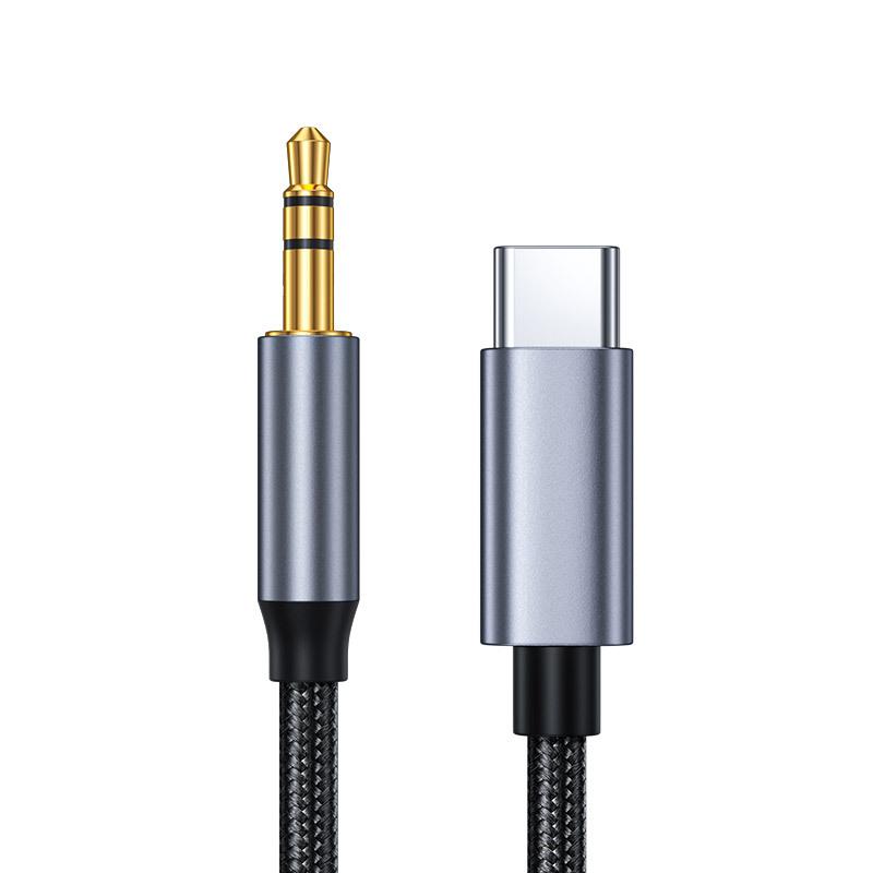 AUX USB Type C To 3.5mm Audio Connection Adapter Cable for Car Speaker Earphones Dual Plug Audio Cable Android with Type C PortGood Product