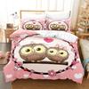 Cartoon Owl Bedding Sets Soft Bed Cover Comforter Duvet Cover Pillow Case 2-3 Pieces Sets Teenagers Children's Gifts Room Decor