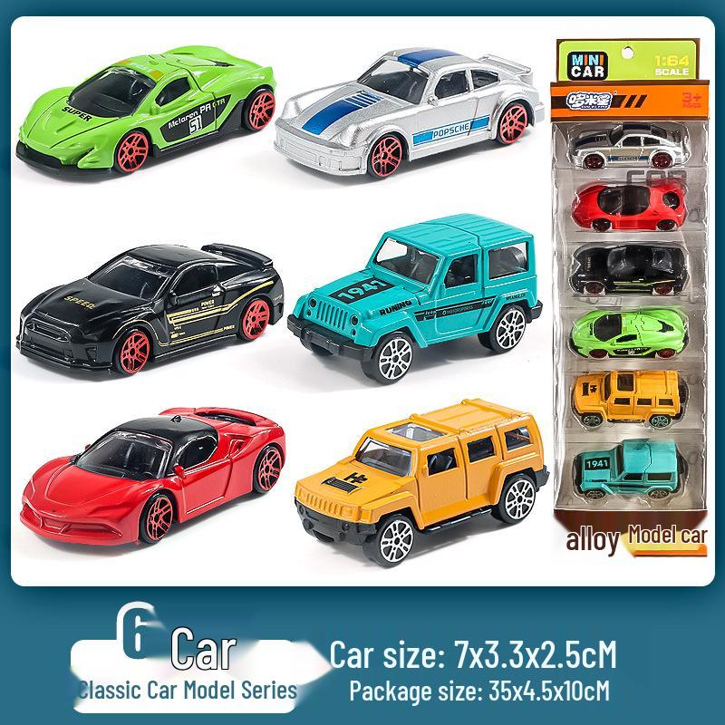 Детские классические металлические игрушечные машинки: Серия  Городское такси и гонки  - Маленькая литая модель