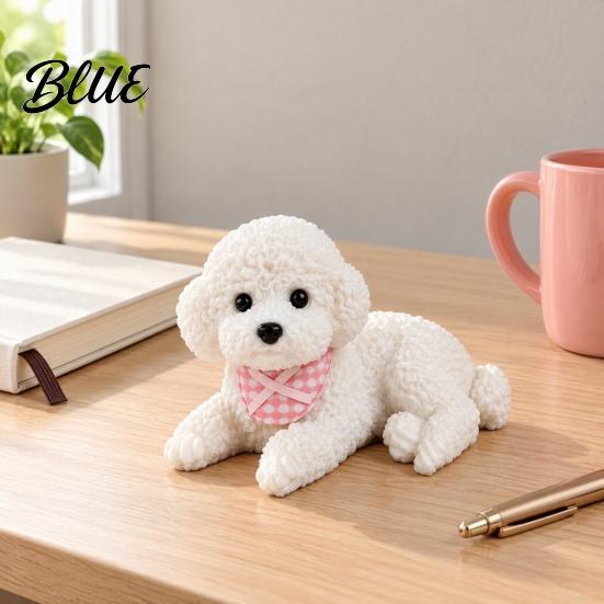 Miniature Sleeping Dog Decor Realistic Puppy Dashboard Ornament Cute Figure Pet Keepsake for Birthday Gift Vivid Statue Car Interior Desk Decoration