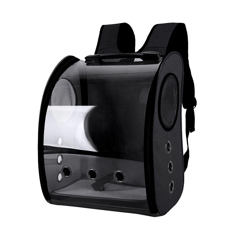 Transparent Parrot Pet Out Backpack Oxford Cloth Cat Myna Black Phoenix Bird Cage Food Cup Pet Bird Bag
