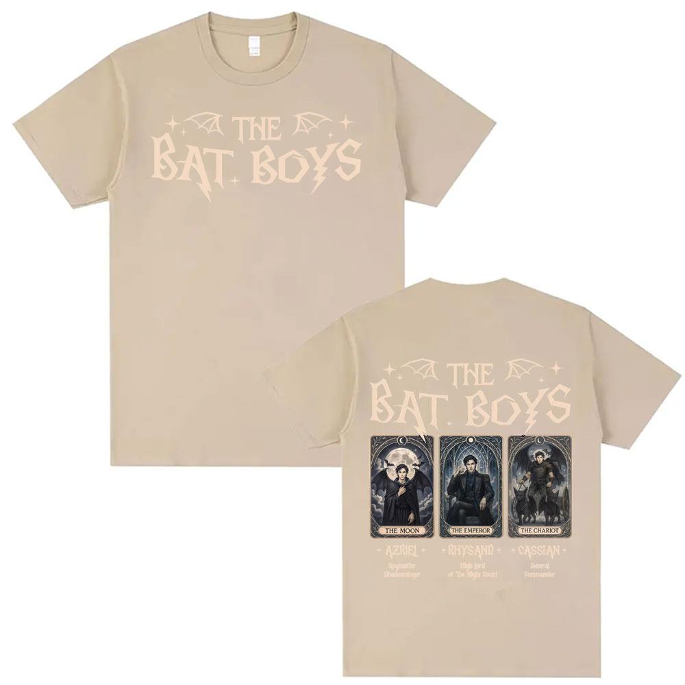 The Bat Boys Tarot Card T Shirt Tops Rhysand Cassian Azriel ACOTAR Aesthetic Tee Shirt Unisex Women High Quality Tshirt Streetwear