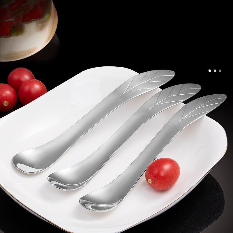 Stainless Steel Creative Dessert Spoon Multi-Functional Salad Spoon Fork Fruit  Kitchen Tableware Tools