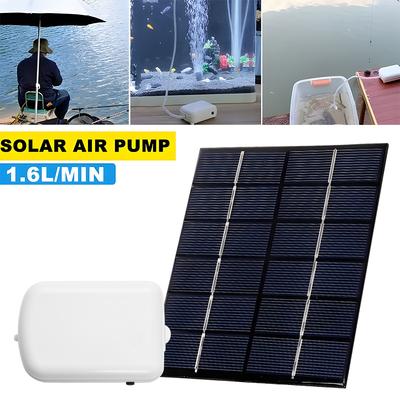 Solar Pond Aerator with Air Pump 2000mA Backup Battery Aquarium Oxygen Aerator Air Pump with Pipe