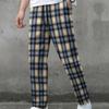 European, American Autumn and Winter Classic Plaid Men's Casual Pants Straight Drawstring Trousers
