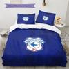 Cardiff City F.C Pattern Bedding Quilt Set  Home Decoration  Gift (1 * Duvet Cover + 2 * Pillowcase  Without Core)