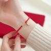 Handmade Chinese Style Beads Fu Blessing Lucky Couple Bracelet For Women Men Red Black Rope Bracelets Adjustable Jewelry Gifts