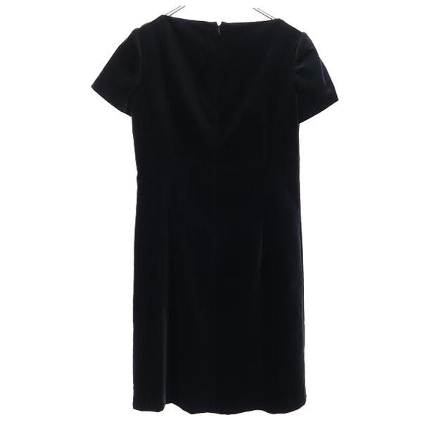 BALENCIAGA made in Japan Short sleeve Velor-like one piece 40 black Women Used