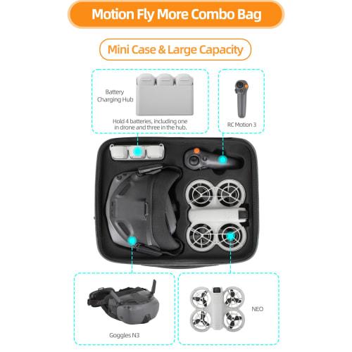 Taoricup Compatible with DJI Neo, Motion, and Fly More: Protective Case, Storage Box, Carrying Case, and Shoulder Bag. 3-in-1 Storage Set for DJI Neo,