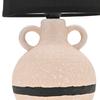 Hestia Natural & Black Vase Lamp - 28cm