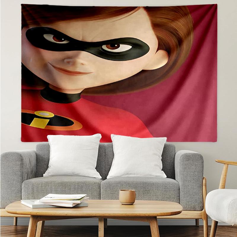 The Incredibles Print Tapestry, Backdrop, Easy Setup, Ideal for Bedroom, Office & Living Room, with Aesthetic Wall Hanging Decor.