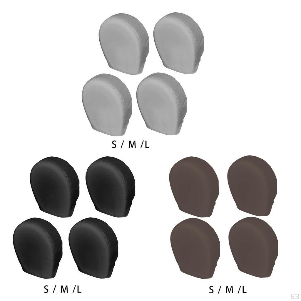 4Pcs Tire Covers Oxford Cloth Wheel Protection Cover Waterproof Sunproof for Trailer, Camper